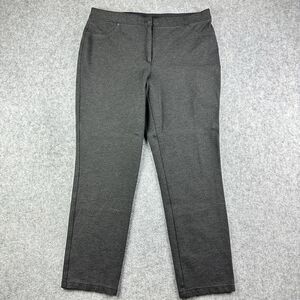 Chicos Pants Womens Size 2.5 Charcoal Gray Stretch Large 14 Career Minimal